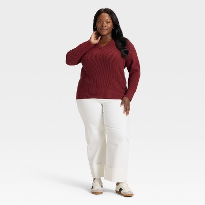 Women's V-Neck Pullover Sweater - Ava & Viv' - image 3
