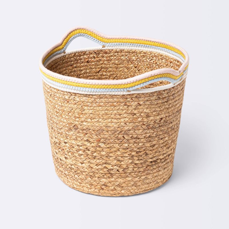 Natural Woven Round Storage Bin with Coiled Rope Handle - Cloud Island&#8482; L, 1 of 6