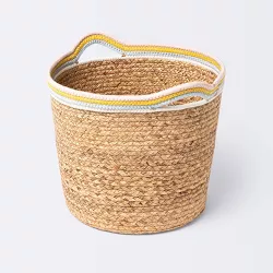 Natural Woven Round Storage Bin with Coiled Rope Handle - Cloud Island™ L