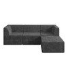 97.25" Modern Minimalist Corduroy L-Shape Modular Sectional Sofa, No Assembly Needed, 4-piece Free Combination Sofa - 4 of 4