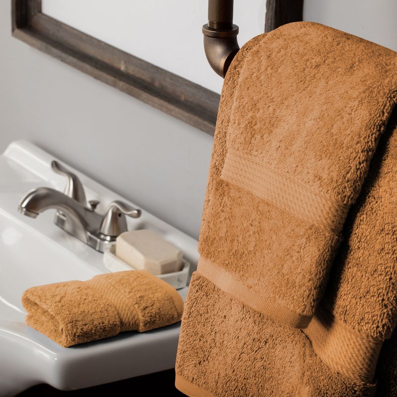 Premium Cotton 800 GSM Heavyweight Plush Luxury 3 Piece Bathroom Towel Set by Blue Nile Mills, 5 of 10