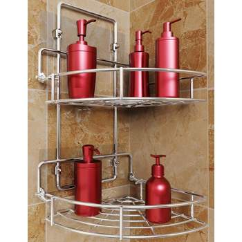 Vdomus 2 Pack Acrylic Bathroom Shelves, No Drilling Adhesive Floating  Shower Corner Shelf, 10 x 10 x 1.3 inches - Baker's