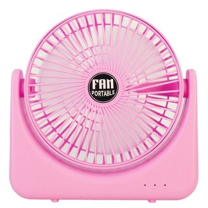 iMountek "6.5" USB Desk Fan with 2 Speeds, Quiet Operation, Adjustable Tilt for Home, Office & Bedroom Cooling" Pink - 1 of 4