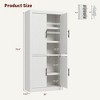 Coolmee Tall Kitchen Pantry, Storage Cabinet with 2 Doors & Adjustable Shelves, Pantry Cupboard & Large Storage Space for Dining & Living Room - 2 of 4