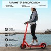 Topteng Folding Electric Scooter for Adult with Deck Light - 220lb Capacity, 21.8 Mile Range, 8.5" Wheels, Red - 2 of 4