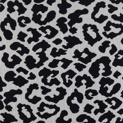 Contemporary Black Slipper Chair with Leopard Fabric