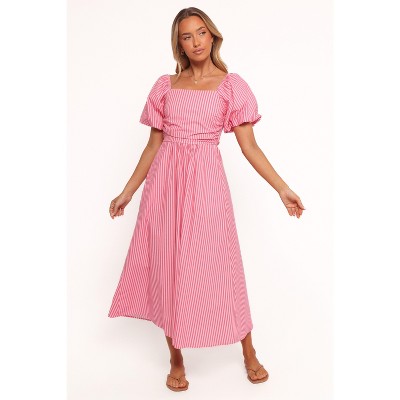 Petal and Pup Womens Chlo Puff Sleeve Midi Dress