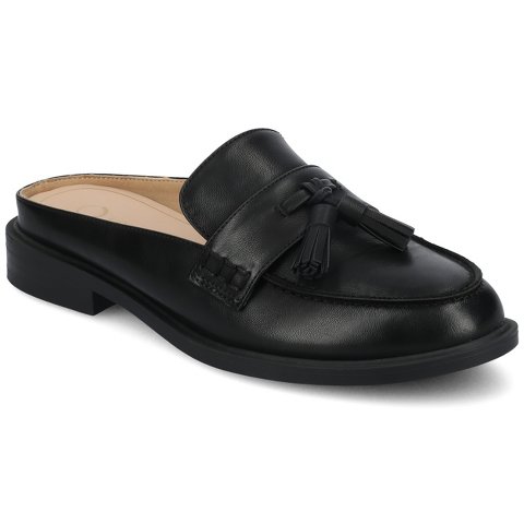 Женские сабо Journee Collection Journee Women's Azura Tassel Mule Loafer, Black 7