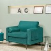 Costway Fabric Accent Armchair Single Sofa w/ Bolster & Side Storage Teal - image 3 of 4