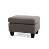 CAVINAS Plush Upholstered Ottoman Bench, Ottoman Foot Rest, Bedroom End Bench, Entryway Padded Footstool with Birch Wood Legs - 3 of 4