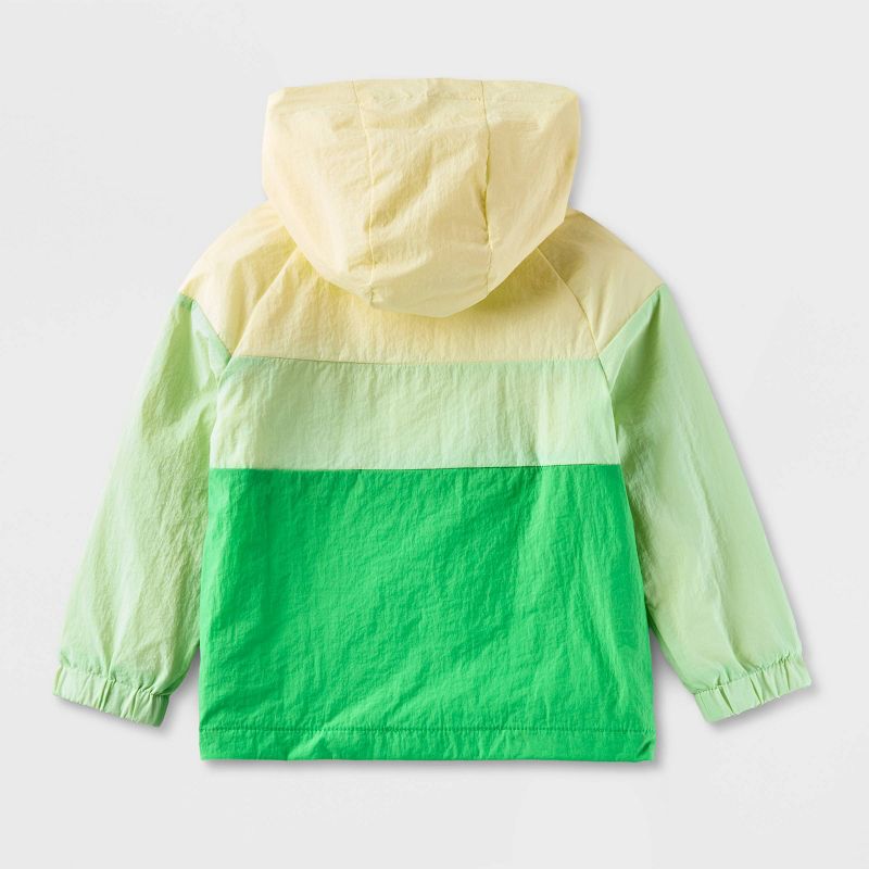  Toddler Boys' Lined Colorblock Anorak Jacket - Cat & Jack™ Green, 3 of 7