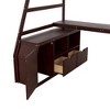 PAGED Twin Size Loft Bed with Desk, Modern Wooden Bed Frame with 2 Open Shelves, 7 Storage Drawers and Stairs for Bedroom - 4 of 4
