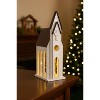Gallerie II White Church Chapel Christmas Card Iron & Wood Mail Holder 9.8" x 17.9" - 3 of 4