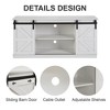 COMHOMA 58" TV Stand and Entertainment Center for TVs up to 65 Inches, with Sliding Barn Doors, Storage Cabinets - 3 of 4