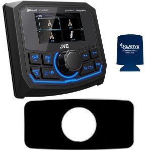 JVC KD-MR1BTS Waterproof Radio compatible With Stinger Marine SEADASH3B Universal Marine 3" Radio Dash Kit - Black, - 1 of 4
