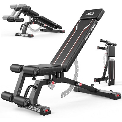 FLYBIRD Strength Training Bench for Home Gym, Adjustable Weight Bench can be Folded for Storage/Vertical Storage, Space-Saving Workout Bench