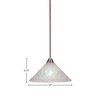 Toltec Lighting Paramount 1 - Light Pendant in  Brushed Nickel with 12" Italian Bubble Shade - 2 of 2