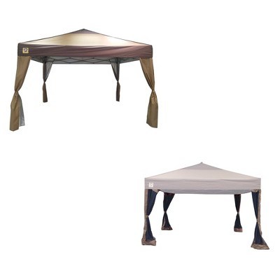 Z-Shade 12 x 12 Ft Portable Canopy w/TanZ-Shade Mesh Wall Screen Room Attachment