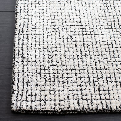 Ivory Abstract Hand-Tufted Wool & Viscose 2' x 3' Accent Rug