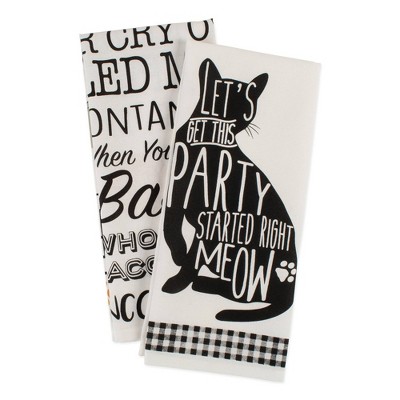 2pk Cotton Cat Dishtowel Set - Design Imports