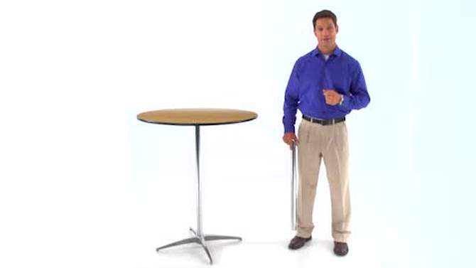 Flash Furniture 24'' Round Wood Cocktail Table with 30'' and 42'' Columns, 2 of 12, play video