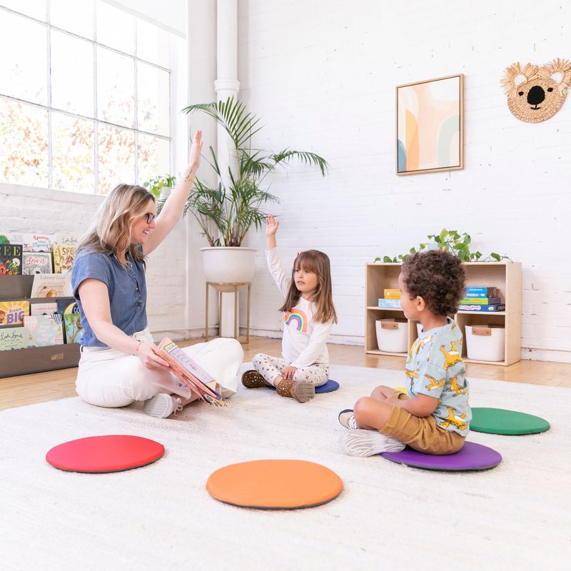 ECR4Kids SoftZone Colorful Floor Pads, Round Foam Cushions, Flexible Seating, 6-Piece, 4 of 10