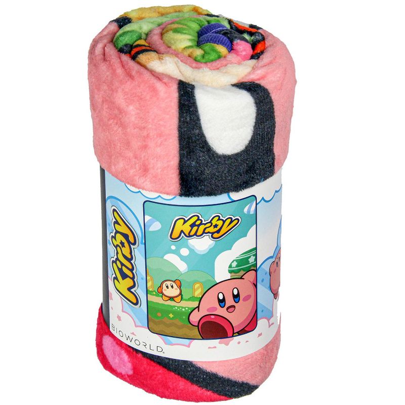 Nintendo Kirby Video Game Kirby and Waddle Dee Soft Fleece Plush Throw Blanket Multicoloured, 2 of 5