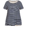 Avenue Women's Plus Size Mae Ruffle Stripe Top - 4 of 4