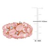 EVERLY JEWELRY | Rose Plated Sterling Silver 0.07 CT TW Diamond And 7 4/5 CT TGW Rose Quartz Fashion Ring - 4 of 4