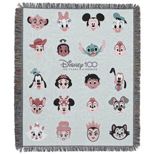 Northwest Disney 100 Woven Tapestry Throw Blanket, 48" x 60", Celebrate Friends - 1 of 4