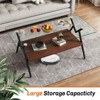 ALEXOUN Modern Rectangle Coffee Table with Tempered Glass Top - Stylish & Durable Design,Easy to Clean - Perfect for Living Room,Bedroom - 2 of 4