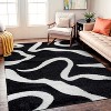World Rug Gallery Striped Shag Rug – Durable for Living Room, Bedroom, or Entryway – Anthracite Dark Gray – Easy to Clean - 2 of 4