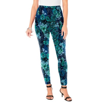 Roaman's Women's Plus Size Petite Ankle Length Essential Stretch Legging