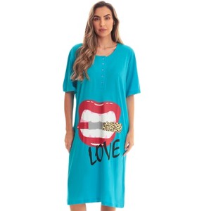 Just Love Short Sleeve Nightgown Sleep Dress for Women - 1 of 3