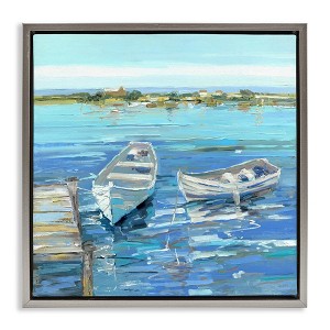 Stupell Industries Serene Rowboats at Dock, 18" x 18" - 1 of 4