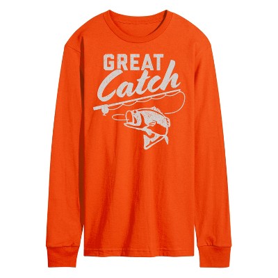Men's - Instant Message - Great Catch Long Sleeve Graphic T-Shirt