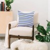 16"x16" Holli Zollinger Nautical Striped Square Throw Pillow Blue - Deny Designs: Coastal Style, Indoor Polyester Fill, Zippered - image 2 of 3