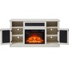GDFStudio Orin 58.27" Farmhouse Wooden Fireplace TV Stand with Open and Closed Storage and 2 Doors - 4 of 4