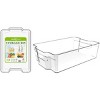 J&V TEXTILES Clear Freezer Storage Organizer Bins, Set of 4, Stackable Refrigerator Containers - 2 of 4