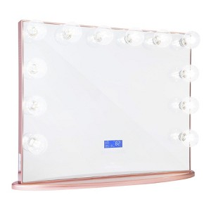 Impressions  Vanity Hollywood Glow XL Vanity Mirror with 12 LED Bulbs Dressing Makeup Mirror Dual Power Outlets - 1 of 4