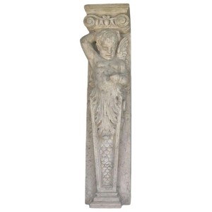 Design Toscano Fontainebleau Winged Cherub Architectural Pilaster: Left - 1 of 4