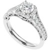 Pompeii3 1 3/4Ct Diamond & Moissanite Halo Engagement Ring in 10k Gold - 4 of 4