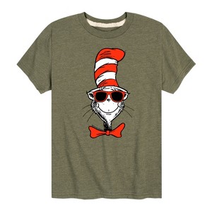 Boys' - Dr. Seuss - Cat in The Hat Wearing Sunglasses Short Sleeve Graphic T-Shirt - 1 of 4