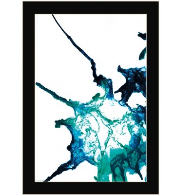 HomeRoots Ocean Living Black Framed Print Wall Art