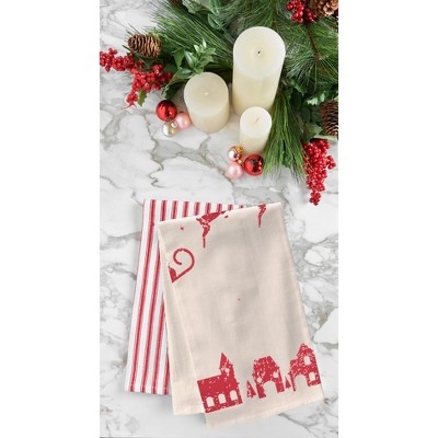 Kitchen Towel Christmas Winter 2 Pack Towels A-35