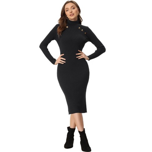 Autumn Winter Turtleneck Bodycon Jumpsuit Women Ribbed Knitted One