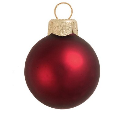 Northlight 2ct Matte Glass Ball Christmas Ornament Set 6" - Henna Red