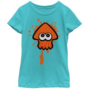 Girl's Nintendo Splatoon Orange Inkling Squid T-Shirt - 1 of 3