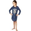 HARRY POTTER Hermione Hogwarts Logo Ravenclaw House Crest Raglan Sleepshirt Pajama Nightgown Blue - 3 of 3