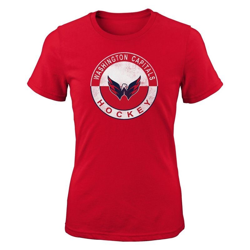 NHL Washington Capitals Girls&#39; Crew Neck T-Shirt, 1 of 2